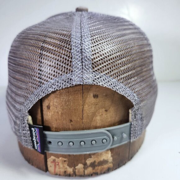 Patagonia Live Simply Hat Cap Mesh Back Snap Back Adjustable Grey W Patch Logo - Picture 6 of 10